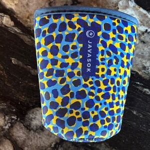 Javasok Blue and Yellow Leopard Print Sleeve